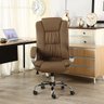 Cadeira Presidente Giratória Almofadada para Escritório Marrom Escuro / Chocolate - Lms-Be-8-661-1 - 2