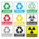 Ver imagem 1 de Kit Adesivo Lixo Reciclavel 10cmx10cm Cor Colorido