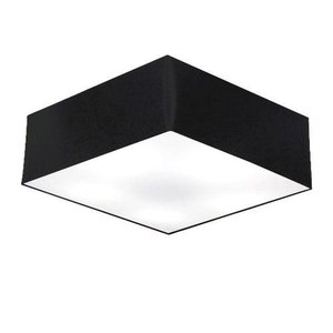 Plafon Quadrado Vivare Cúpula Tecido 15/60x60 Bivolt Preto