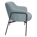 Ver imagem 7 de Kit 02 Poltronas Decorativas Jade Base Aço Preto Bouclé Azul Claro - Nexta Casa