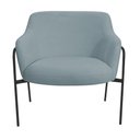 Ver imagem 6 de Kit 02 Poltronas Decorativas Jade Base Aço Preto Bouclé Azul Claro - Nexta Casa