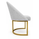 Ver imagem 5 de Kit 04 Cadeiras Poltrona de Jantar Lua Boucle Cinza Base Ferro Dourado Dal Poz Estofados