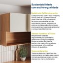 Ver mais imagens de Armário Aéreo Planejado Canto Reto 1 Porta com Nicho Aroeira CabeCasa MadeiraOriginals Cinza/Sereno/Cedro