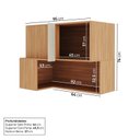 Ver imagem 4 de Armário Aéreo Canto Reto 1 Porta com Nicho Aroeira CabeCasa MadeiraOriginals