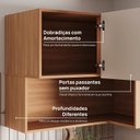 Ver imagem 6 de Armário Aéreo Planejado Canto Reto 1 Porta com Nicho Aroeira CabeCasa MadeiraOriginals Cinza/Sereno/Cedro