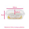 Kit 4 Potes Hermético Vidro Marmita Micro-ondas 1520ml - 6