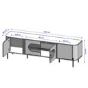 Ver imagem 4 de Rack para Tv até 75 Polegadas Evans 4 Portas com Vidro e Led Off White/cinamomo - Pnr Móveis