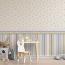 Ver imagem 1 de Papel de Parede Baby Ursinhos Dourados com Barrado Gh Papel de Parede 3,5m