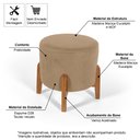 Ver imagem 7 de Conjunto Poltrona Estofada Cléo com Puff Redondo Berlim Bege – Straub Web