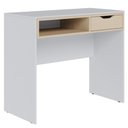 Ver imagem 5 de Mesa Para Computador 90cm 1 Gaveta Bit Branco Fosco/ Tauari Nobre - Colibri