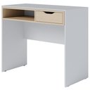 Ver imagem 4 de Mesa Para Computador 90cm 1 Gaveta Bit Branco Fosco/ Tauari Nobre - Colibri