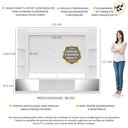 Ver imagem 3 de Estante com Suporte TV 65" Portas c/ Espelho Oslo Multimóveis V3382