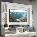Ver imagem 2 de Estante com Suporte TV 65" Portas c/ Espelho Oslo Multimóveis V3382