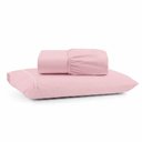 Ver imagem 1 de Jogo de Cama Lençol Egipicio Solteiro 2 Peças Micropercal 600 Fios Macio Rosa Casa Show Enxovais
