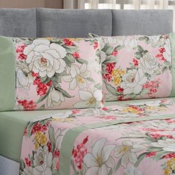 Jogo de Cama Estampado Micropercal 200 Fios Naturale King 04 Peças - Killy. - 3