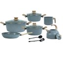 Ver imagem 1 de Jogo de Panelas Osfê Antiaderente Ceramic 6 Peças Smart Cinza