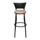 Ver imagem 2 de Banco Americano Alta Bar Bistro de Junco Fibra Sintetica:areia/preto