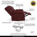 Ver imagem 7 de Poltrona do Papai Reclinável Melim Controle Power Elétrico Veludo Vinho Fh1 - D'rossi