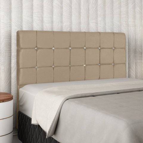 Cabeceira Lina para Quarto de Casal 140cm Cappuccino - Bela Móveis