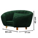 Ver imagem 3 de Poltrona Cama Caminha Pet Baby Laddi Veludo Verde Dvinn