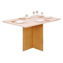 Ver imagem 7 de Conjunto: Mesa Sala Jantar Hera Tampo Madeirado C/ Vidro Reto 120x90cm e 4 Cadeiras Lia Cedro/off