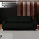 Ver imagem 2 de Sofá Decorativo Sala de Estar Asgand 2 Lugares 160cm Couro Verde - Mozzelar