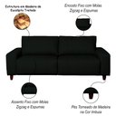 Ver imagem 3 de Sofá Decorativo Sala de Estar Asgand 2 Lugares 160cm Couro Verde - Mozzelar