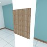 Painel canaletado amadeirado 1 peça 50x60 paineis canaletados mdf canaletado painel mdf loja Marrom - 1