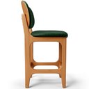 Ver imagem 6 de Banqueta Baixa Bar Cozinha Sala Jantar Fixa Betta L02 Imbuia Facto Verde Musgo - Lyam Decor Banqueta