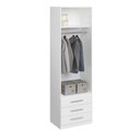 Ver imagem 3 de Guarda-roupa 4 Portas 6 Gavetas Modular 1304 Ilan Branco