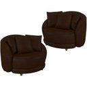 Ver imagem 1 de Kit 2 Poltronas Decorativas Pes Madeira Maly Corano TCS 721 Moll