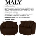 Ver imagem 3 de Kit 2 Poltronas Decorativas Pes Madeira Maly Corano TCS 721 Moll