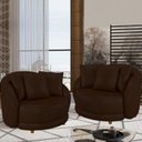Ver imagem 2 de Kit 2 Poltronas Decorativas Pes Madeira Maly Corano TCS 721 Moll