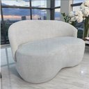 Ver imagem 1 de Namoradeira Decorativa Beatriz Orgânica Linho Bege