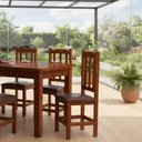 Ver imagem 1 de Kit 2 Cadeiras de Jantar em Madeira Maciça com Assento