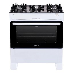 Fogão 5 Bocas Atlas Mônaco Plus Branco com Mesa de Vidro Top Glass - Bivolt - 1