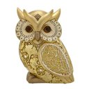 Ver imagem 1 de Escultura Coruja Decorativa Dourado - 18x14cm - Escultura Clássica de Acabamento Refinado