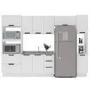 Ver imagem 3 de Armário de Cozinha Modulada Completa 5 Peças 310cm sem Tampo 250062 Meena Politorno Móveis