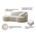 Ver imagem 4 de Divã Recamier Curvo Sala de Estar Recepção Inglaterra 180cm Lado Esquerdo Bouclé Adj Decor Bege