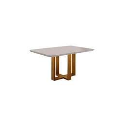 Conjunto Sala de Jantar Mesa e 4 Cadeiras Madeica Maciça Madri Linho Cinza - 4