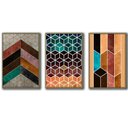 Ver imagem 1 de Quadros Decorativos Cor Marrom Moldura Caqui