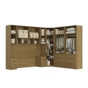Ver imagem 5 de Quarto Modulado Queen 6 Peças Altezza Clean Freijó/Titânio