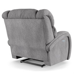 Poltrona do Papai Reclinável Napoli Elétrica Botão Led Massagem Linho Cinza Fh1 - 4