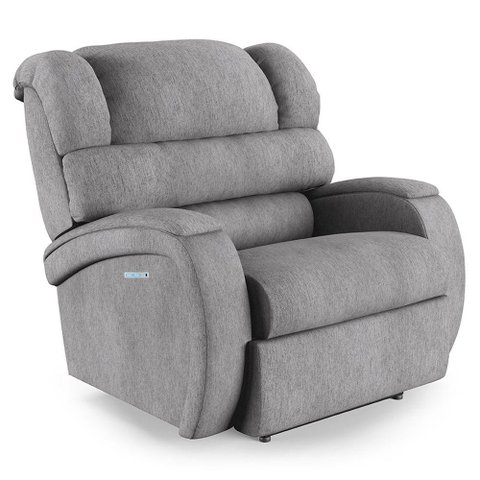 Poltrona do Papai Reclinável Napoli Elétrica Botão Led Massagem Linho Cinza Fh1