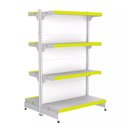 Ver imagem 1 de Gondola Centro 137 Fit Inicial Branco 8 Bandeja Pe Amarelo