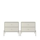 Ver imagem 1 de Conjunto 2 Mesas de Cabeceira 2 Gavetas Jasper 64 cm