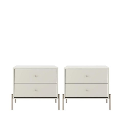 Conjunto 2 Mesas de Cabeceira 2 Gavetas Jasper 64 cm