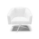 Ver imagem 4 de Cadeira Sala de Jantar Giratória Cromada Kit 2 Stella Sintético Pu D03 - D'Rossi Cor Branco