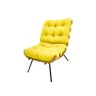 Poltrona Costela Suede Amarelo - 1