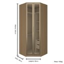 Ver imagem 3 de Guarda Roupa Modulado 2 Portas Vidro 245cm 2 Gav Cant Closet